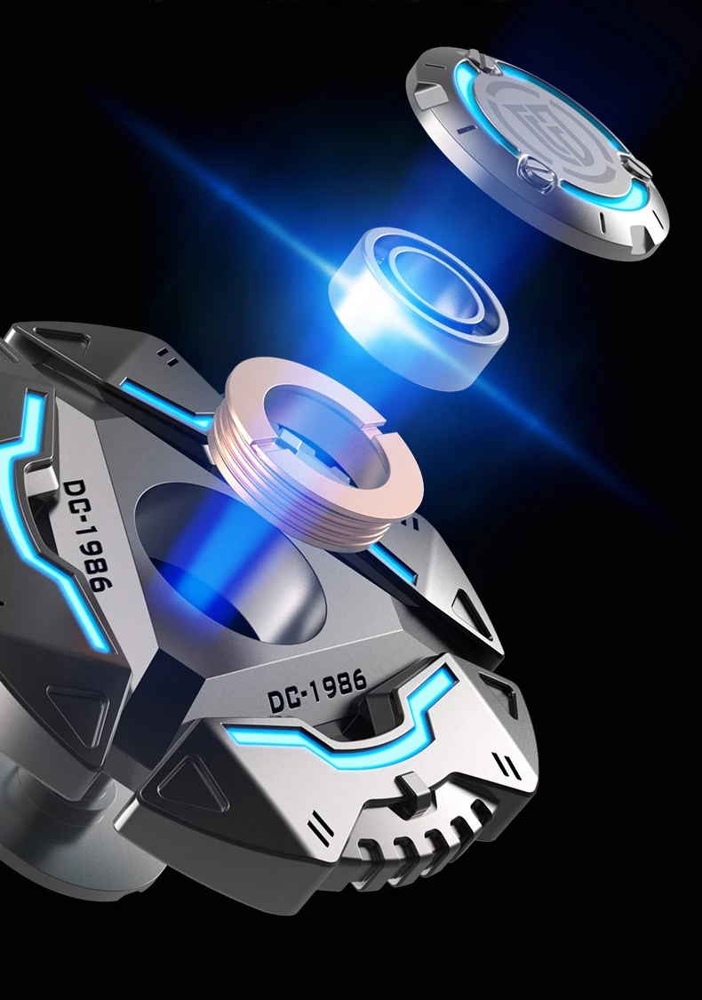 Fidget Spinner Metal Luminous Long Time Rotation Multifunctional Hand Twist Adult Stress Relief Toy Gyro ATOM