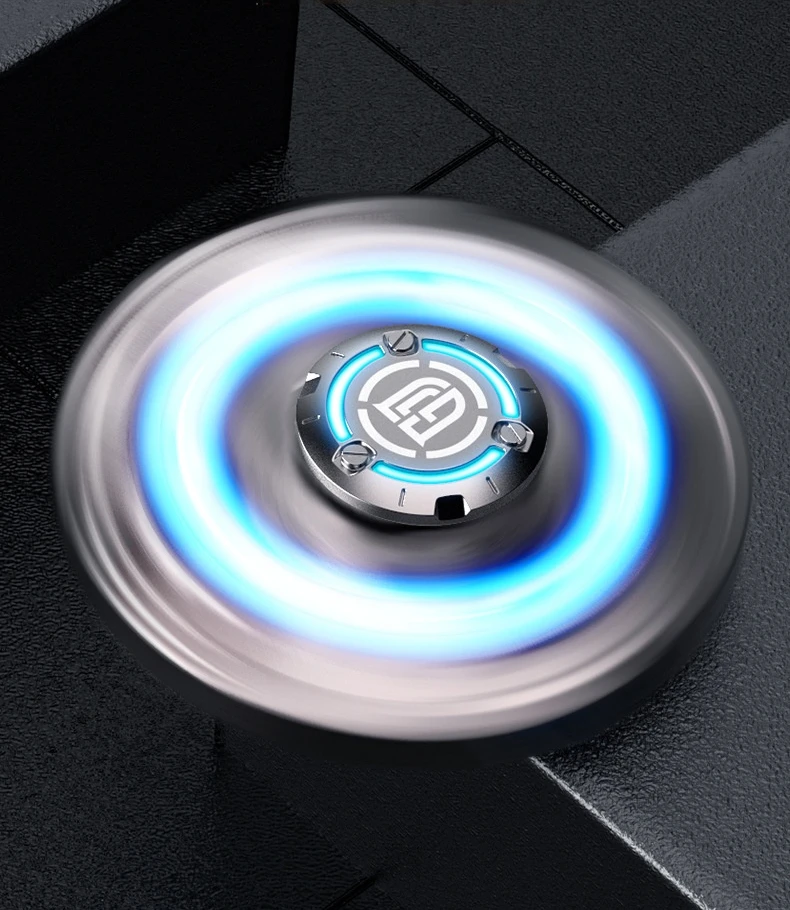 Fidget Spinner Metal Luminous Long Time Rotation Multifunctional Hand Twist Adult Stress Relief Toy Gyro ATOM