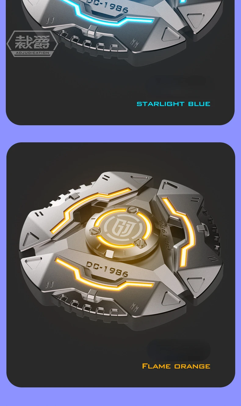 Fidget Spinner Metal Luminous Long Time Rotation Multifunctional Hand Twist Adult Stress Relief Toy Gyro ATOM