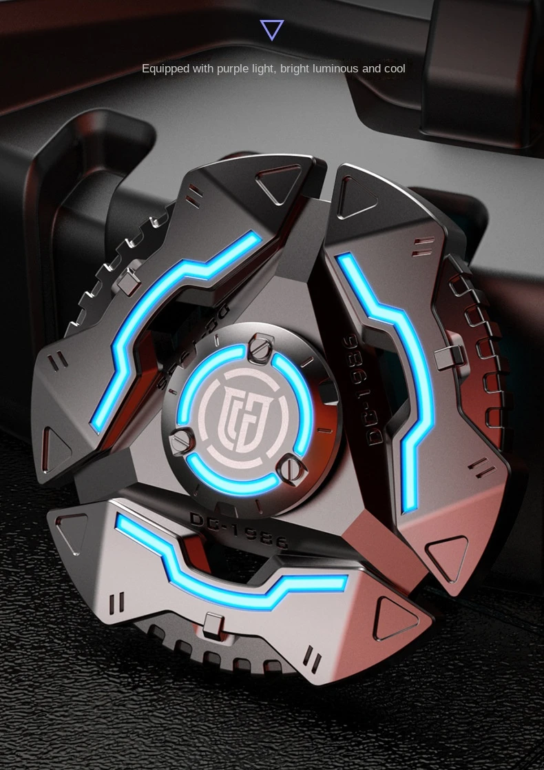 Fidget Spinner Metal Luminous Long Time Rotation Multifunctional Hand Twist Adult Stress Relief Toy Gyro ATOM
