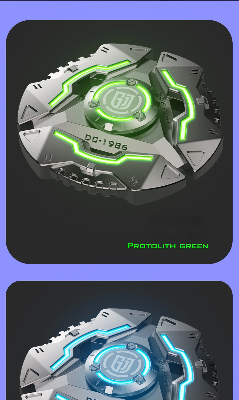 Fidget Spinner Metal Luminous Long Time Rotation Multifunctional Hand Twist Adult Stress Relief Toy Gyro ATOM