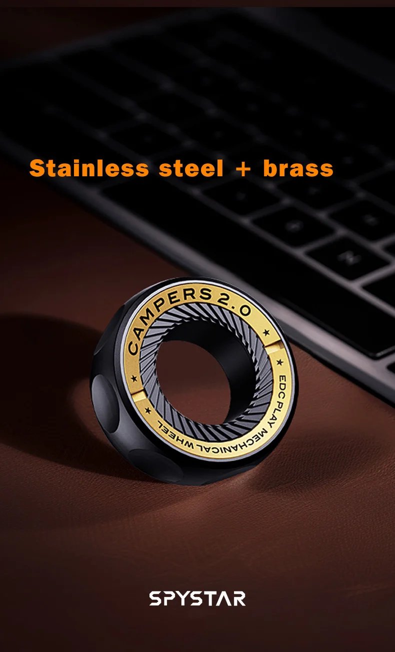 SPYSTAR Mechanic Ring Paragraph Fidget Spinner Fingertip Gyro Ratchet Magnetic Metal Adult Anti Stress Toy Office Desk EDC