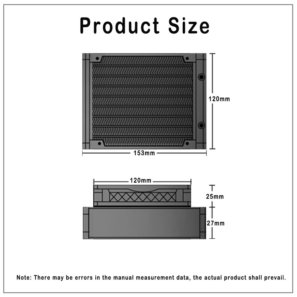 Water Cooler AM4 For AMD AM3 LGA2011 1700 115X 4pin RGB 120mm Fan Processor Cooler Heatsink IWONGOU PC Water Cooling Radiator