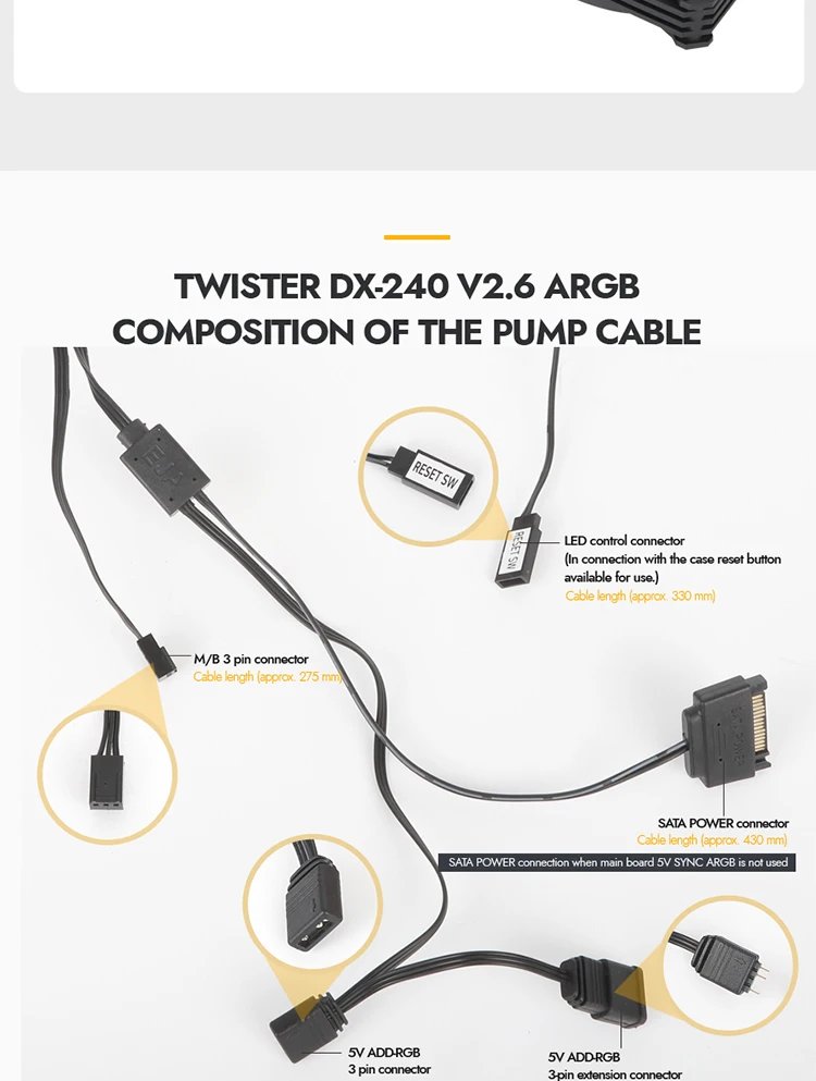 Darkflash 120mm Infinity Liquid CPU Cooler Space 4 Pin Pwm 3 Pin 5V Sync for Intel and Amd