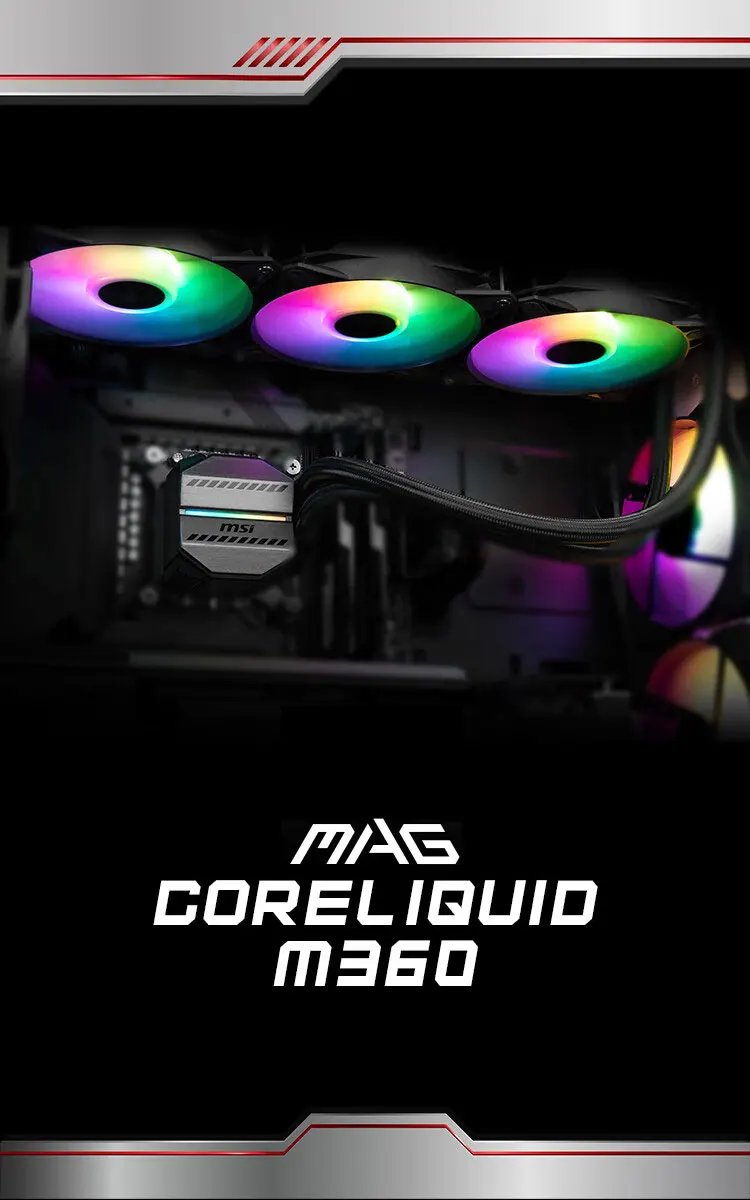 MSI MAG CORELIQUID M240 M360 CPU AIO Liquid Cooler High performance water pump ARGB water cooling pc gamer