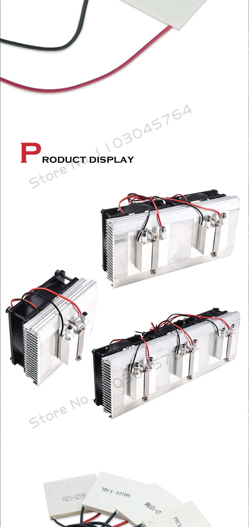 Thermoelectric Cooler Peltier 40*40mm Module Water Cooling CPU&GPU Block Radiator TEC1-12705 TEC1-12706