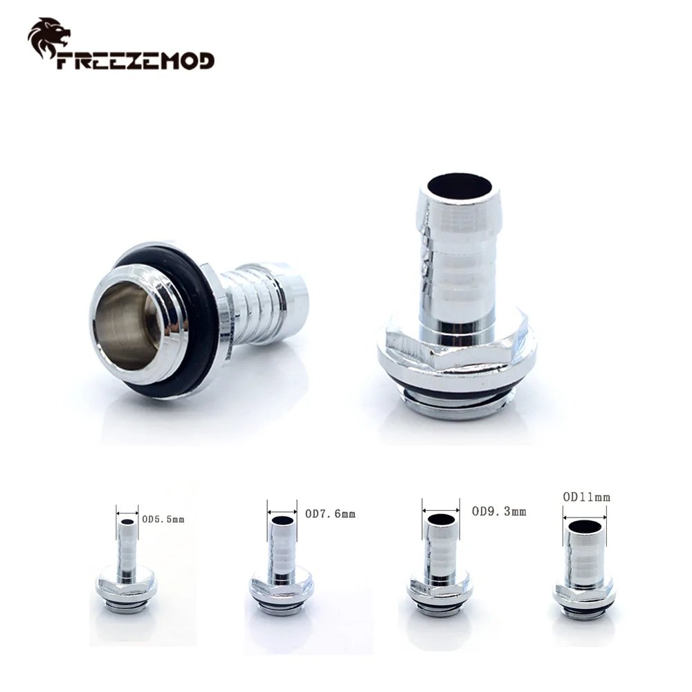 FREEZEMOD Pagoda Fitting Thin OD5.5/7.6/9.3/11mm Soft Tube Compression G1/4 Hose Torque PVC 4-5mm Water Cooler Gamer Brass MOD