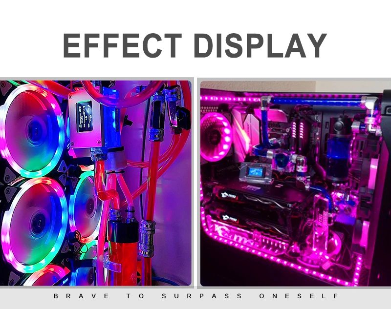 Syscooling PC Water Cooling Kit 360mm radiator DIY liquid cooling soft tube system with 5V RGB lights support  AMD/intel CPU