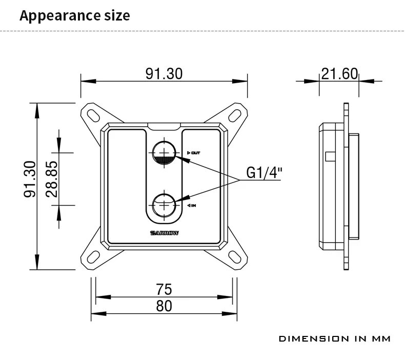 Barrow CPU Water Cooler LTCP03-04I/LTCP03A-04N Liquid Cooling Block for LGA115X 1200 1700 AM5 PC Gaming Water Cooling Building