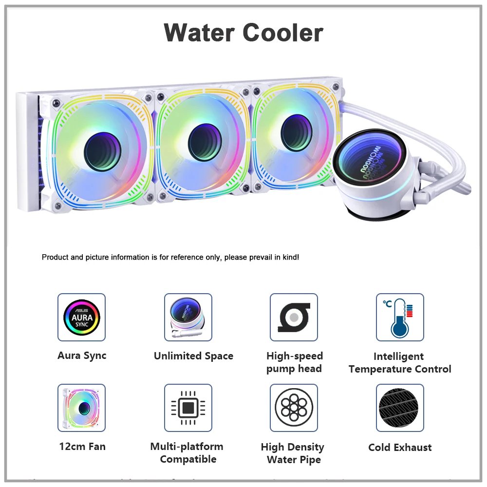 360mm Cooler X99 Lga2011 Processor Cooling Display IWONGOU Liquid Cooler for Cpu Fans 120mm Rgb Ventilador for Intel 1366/1700