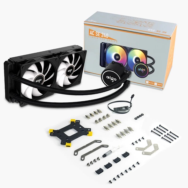 Aigo ACSE Water Cooling CPU Cooler 120 240 mm RGB Fan Liquid Heatsink Integrated Radiator LGA 2066/2011/1151/1155/AM3+/AM4 AMD