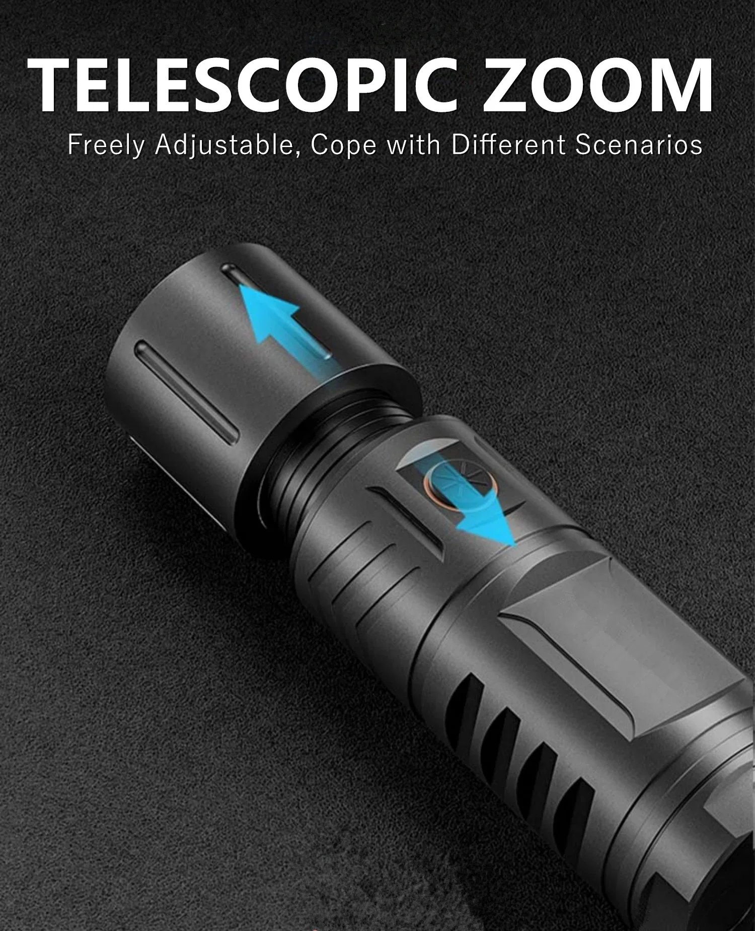 Built-in 3*18650 battery 5000 mAh Led zoom Flashlight SST40 High Power Flash Light Torch 4800lm Camping Tactical Work Lamp