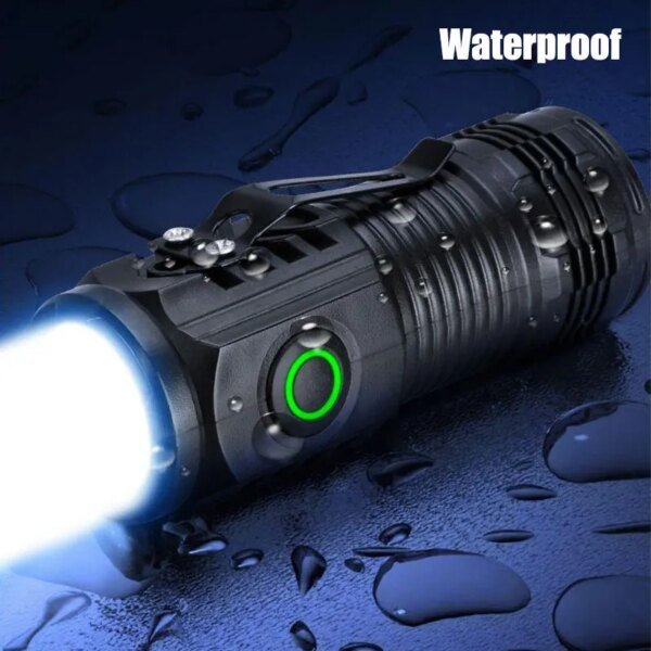 New Ultra Powerful Flashlight 3 Core LED Mini Tactical Flashlight Rechargeable High Power LED Torch Metal Pen Clip Hand Lamp - Image 2