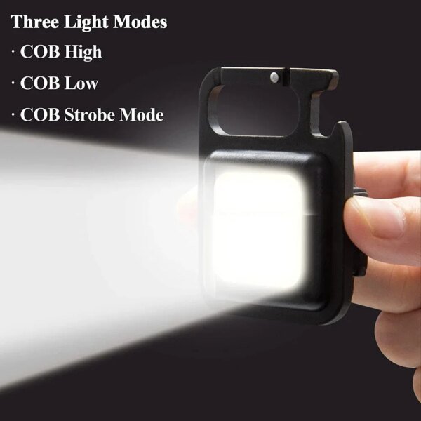 Mini LED Flashlight Magnetic COB Outdoor Camping Pocket Work Light 800 Lumens USB Rechargeable Spotlights - Image 3