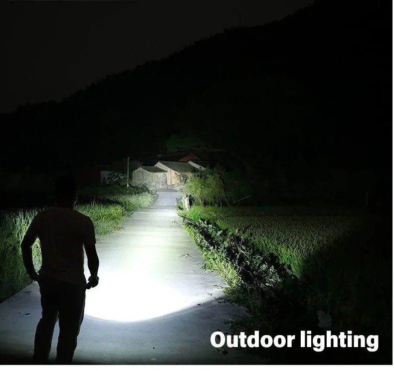 High Power P50 LED Flashlight Zoom Tactical Torch Built-in Battery USB Rechargeable Waterproof Lamp Ultra Bright Lantern