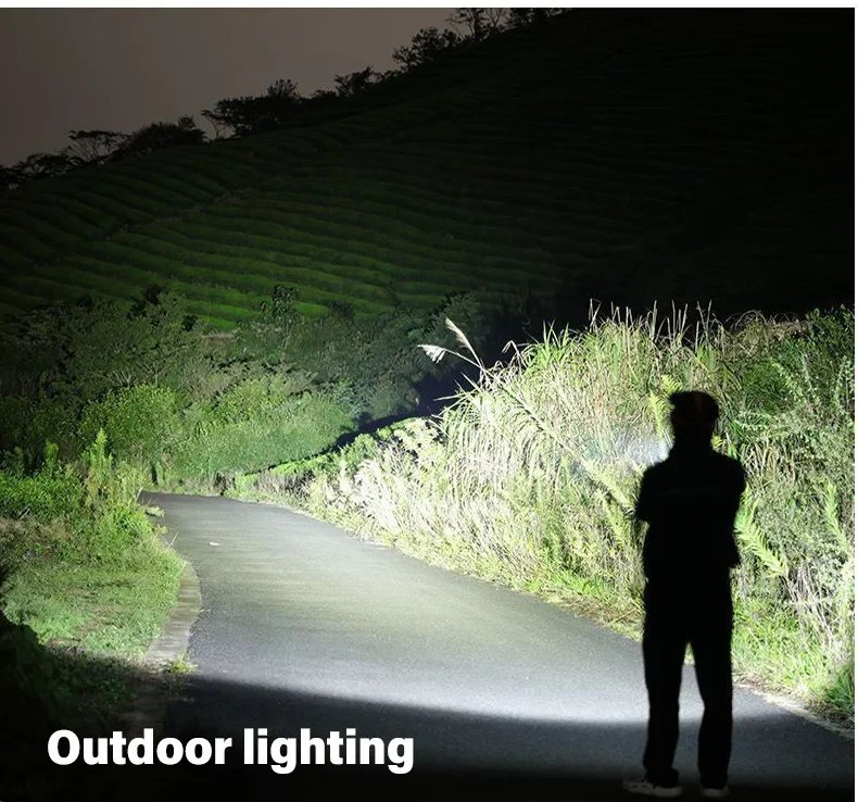 High Power P50 LED Flashlight Zoom Tactical Torch Built-in Battery USB Rechargeable Waterproof Lamp Ultra Bright Lantern