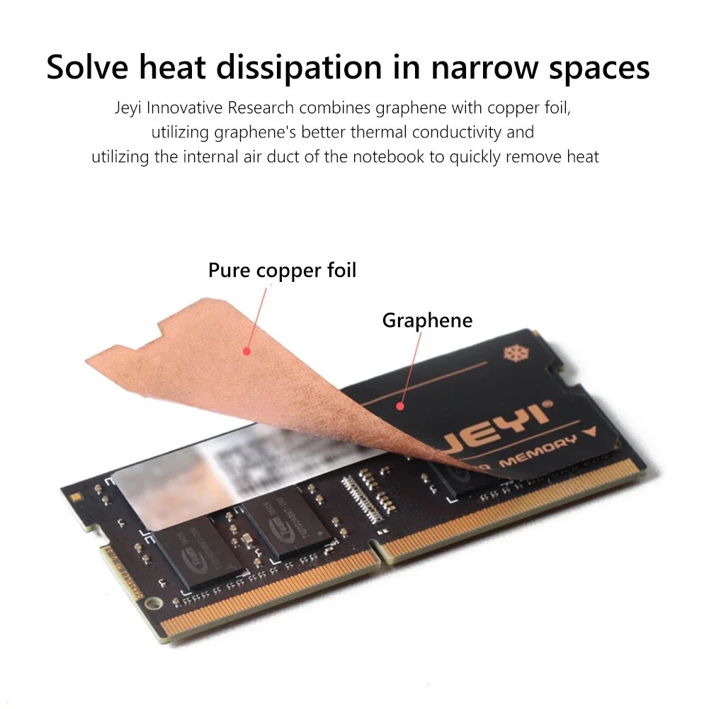 2Pcs Pure Copper Graphene Laptop Memory Heatsink Cooling Radiator Notebook PC RAM Memory Cooler Heat Sink for DDR5 DDR4 DDR3