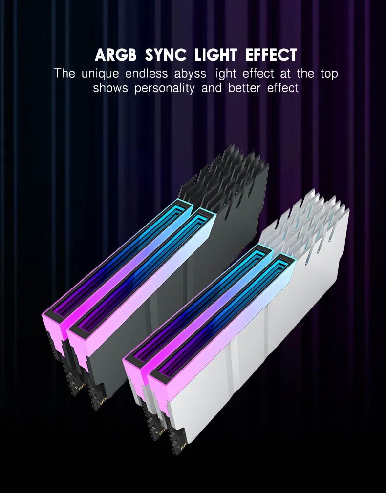 Jumpeak Computer DDR4 DDR5 5V ARGB Sync Memory Module Radiator PC RGB Colorful Ram Cooler Heatsink Cooling Shim Armor