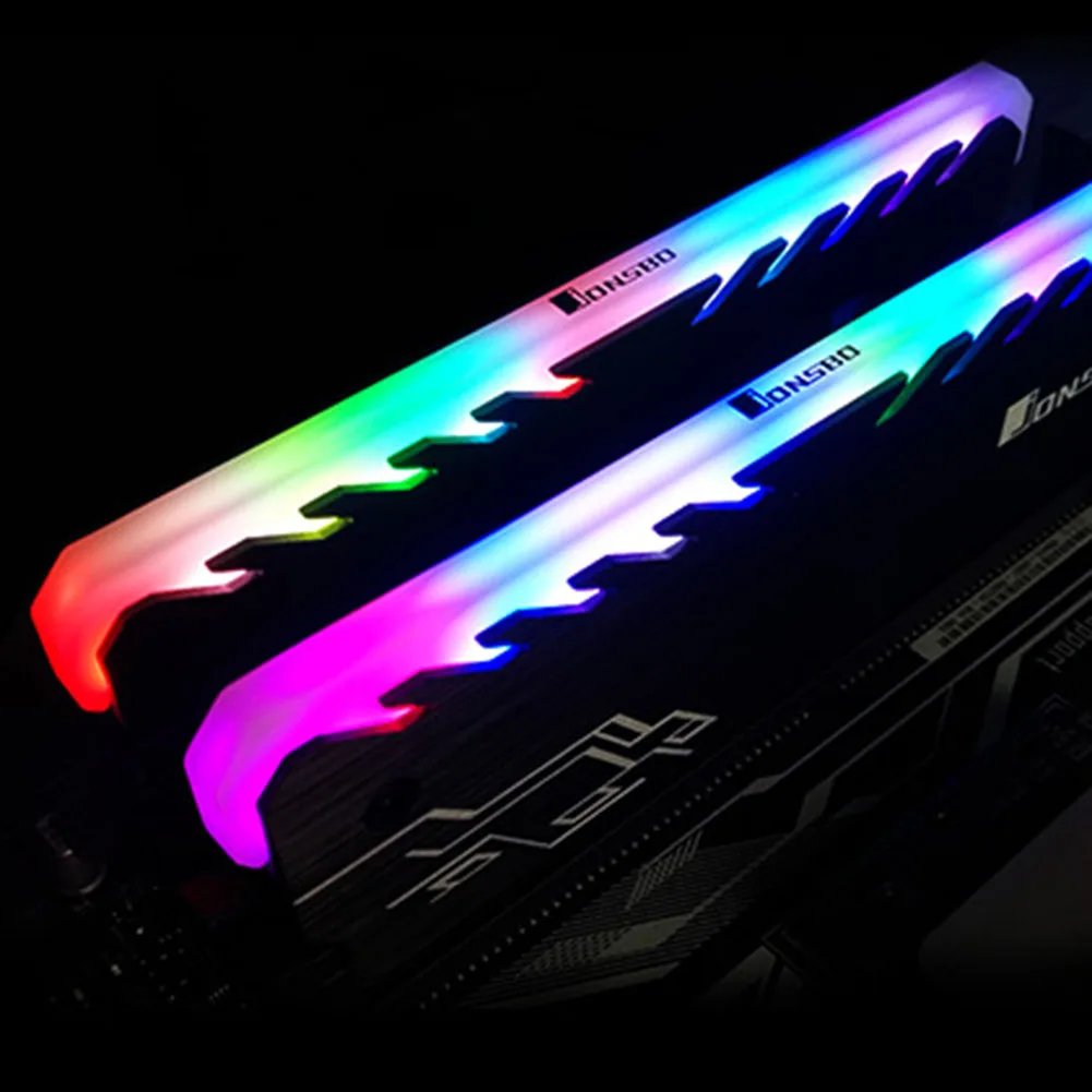 Jonsbo NC-1 RAM Heatsink Cooler RGB 256 Color PC Memory Cooling Vest Heat Sink Radiator For DDR DDR3 DDR4 Desktop PC Ram Memory