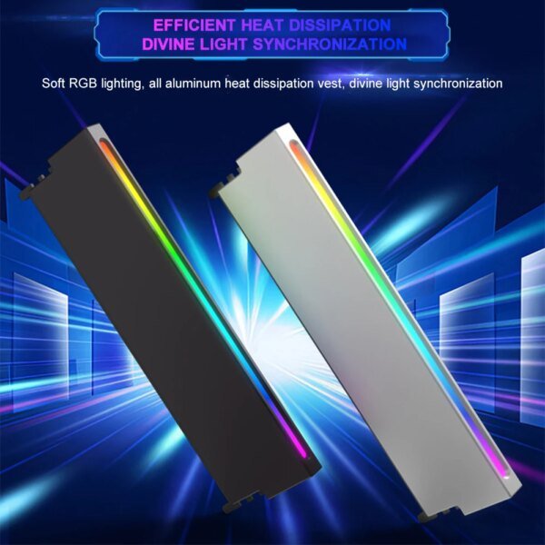 Computer DDR3 DDR4 DDR5 5V 3PIN ARGB Sync Memory Module Radiator PC RGB Colorful RAM Cooler Heatsink