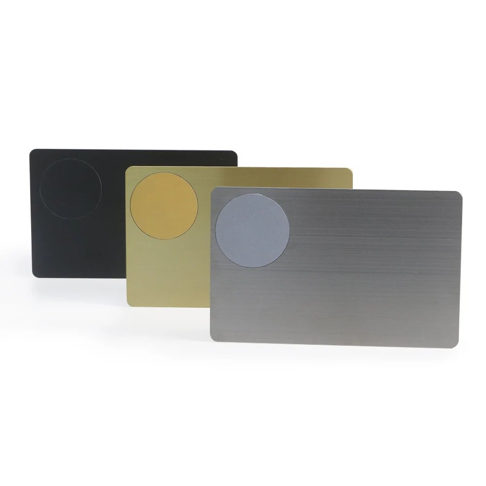 NFC Metal Cards Ntag215/216, Contact SLE4442 Chip,Smart Business Social Digital Card,13.56MHZ,10pcs With Gift Box