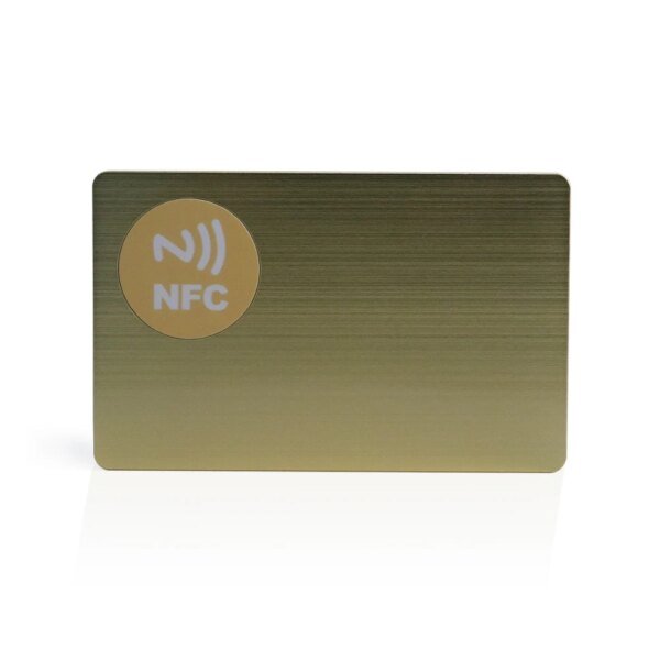 5PCS Metal NFC Card Ntag215/216 Chip,Contact SLE4442 chip,Smart Business Social Digital Card,13.56MHZ - Image 4