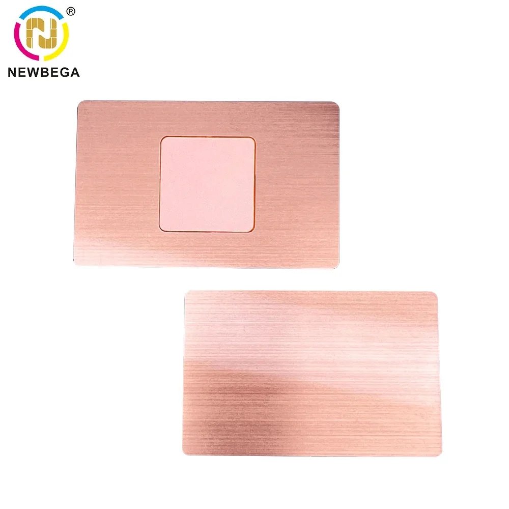 5PCS Metal NFC Card Ntag215/216 Chip,Contact SLE4442 chip,Smart Business Social Digital Card,13.56MHZ