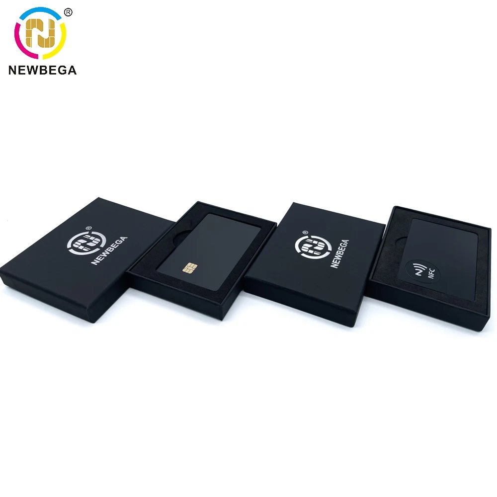 5PCS Metal NFC Card Ntag215/216 Chip,Contact SLE4442 chip,Smart Business Social Digital Card,13.56MHZ