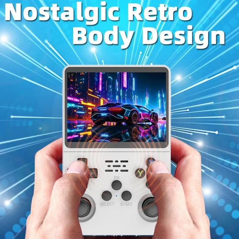 r36s retro handheld video game console 3.5inch with daul card for kids gift with R36S protective case and r36s screen protecter