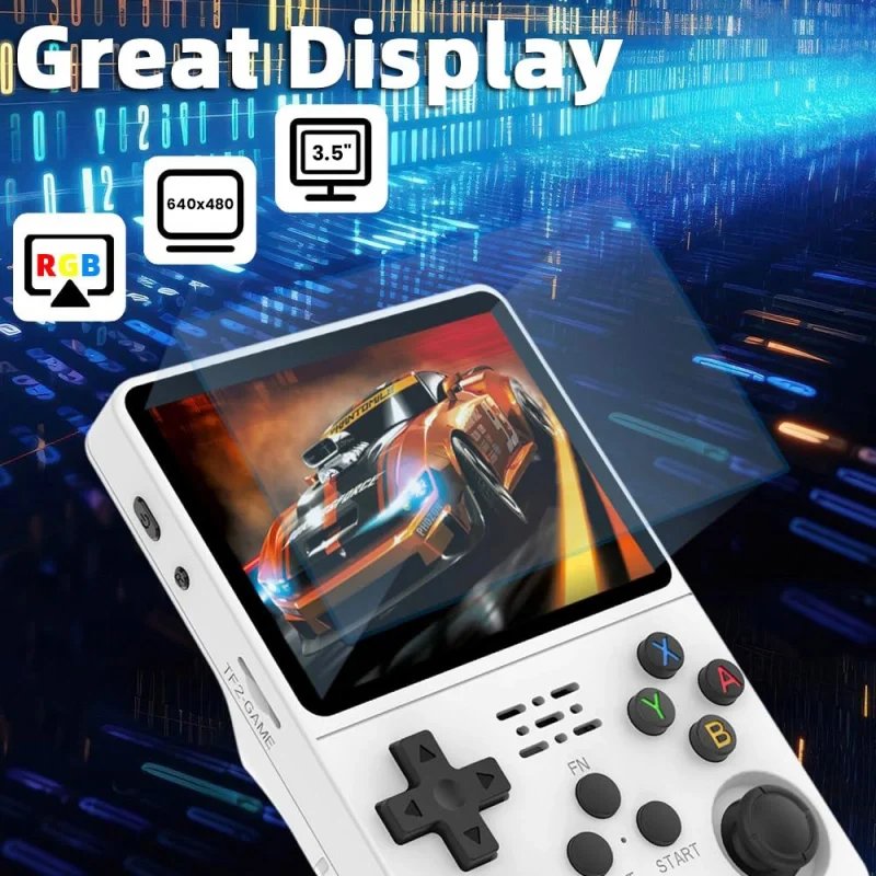 r36s retro handheld video game console 3.5inch with daul card for kids gift with R36S protective case and r36s screen protecter