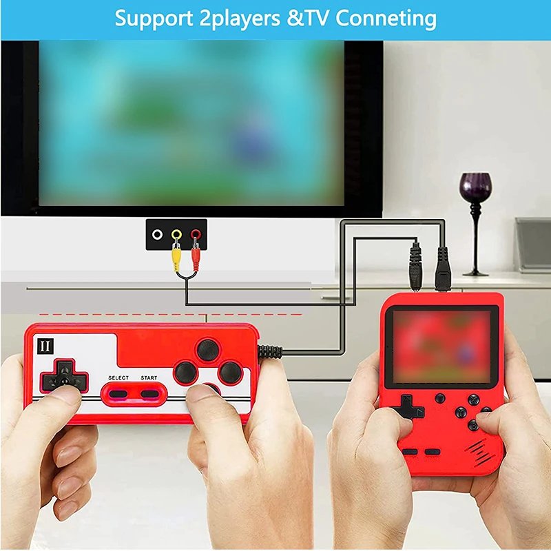 Retro Handheld Game Console Portable Video Game Player with Storage Case 400 Games 3.0 Inch LCD Screen Kids Gift 8-Bit AV Output