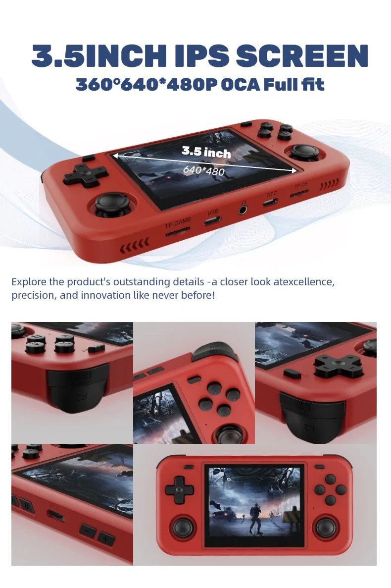 030s Handheld game players 3.5inch IPS Screen Retro Handheld Video Game Console R36S Open Source Linux System Video Game Console