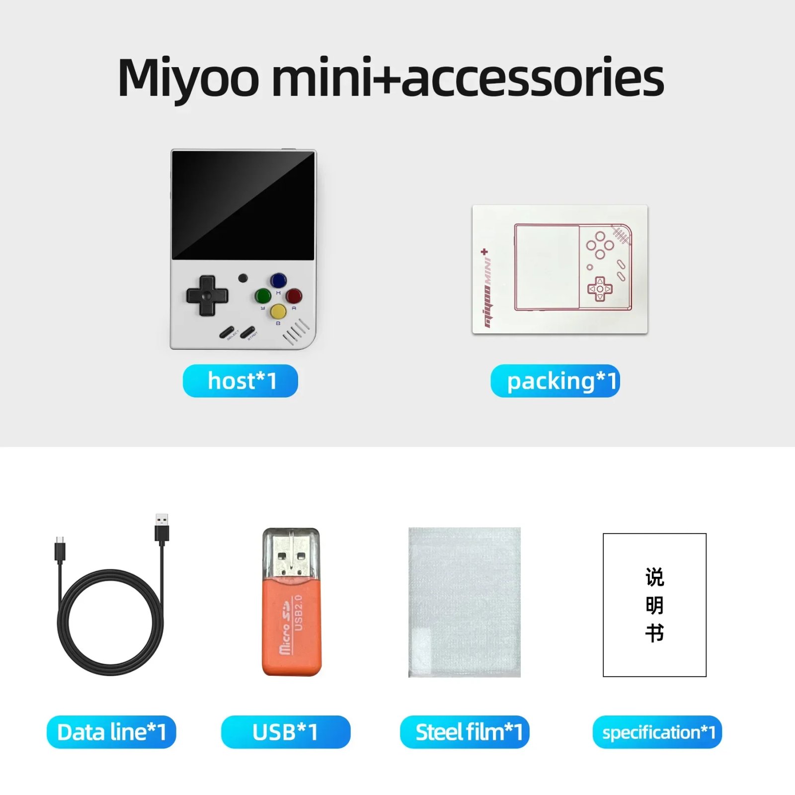 MINI plus Portable Retro Handheld Game Console 3.5Inch IPS HDScreen Video Game Consoles Linux System Classic Gaming Device