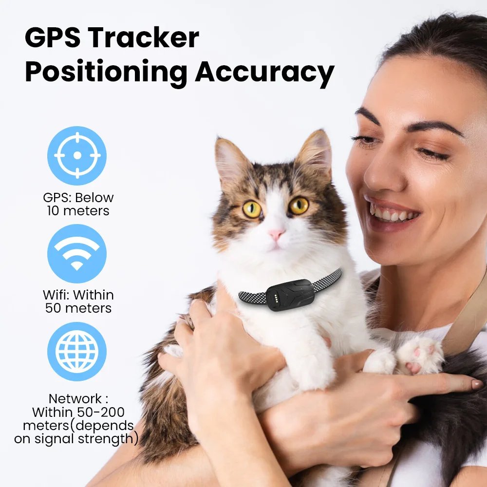 Pets GPS Tracker Real Time Postion Dog Movement Recoard Anti-lost Locator Compatiable For Android Iphone Device