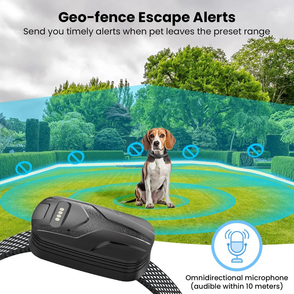 Pets GPS Tracker Real Time Postion Dog Movement Recoard Anti-lost Locator Compatiable For Android Iphone Device