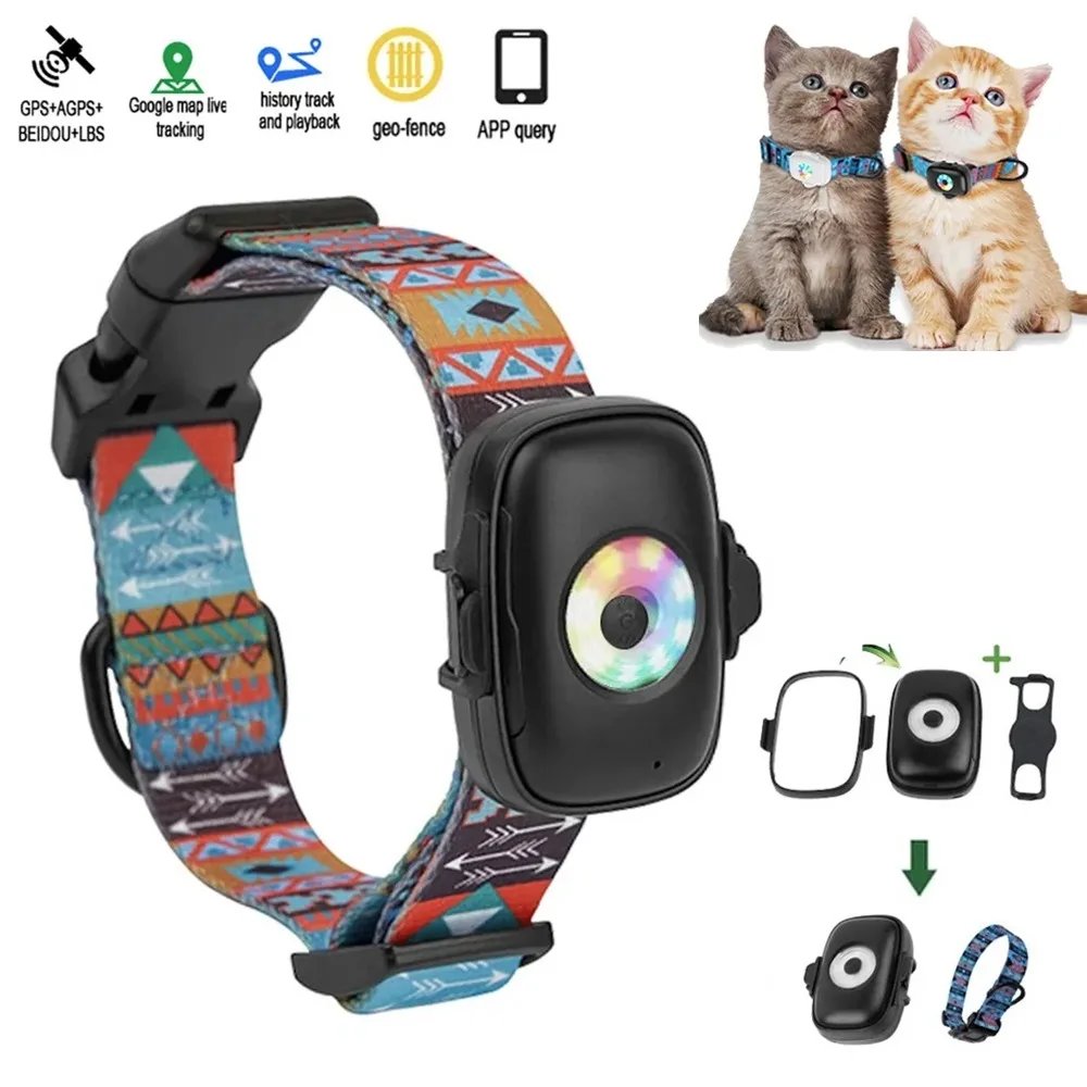 4g Waterproof Gps Tracker for Cat Mini Gps Pet Tracker Collar for Dog Real-Time Locator App Free Remote Control Cat Accessories