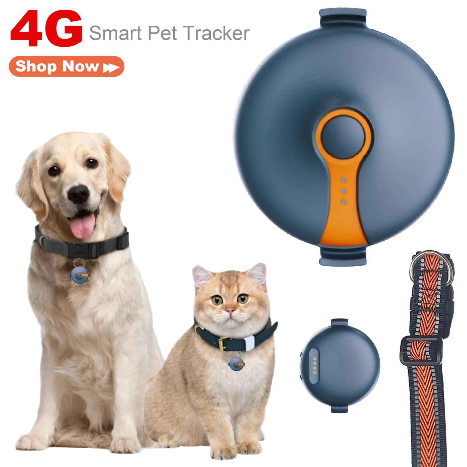 Smart Gps Tracker Cat Waterproof Cat Locator Mini GPS Tracker Anti-Lost Android/IOS Bluetooth Locator Tracking Collar for Dogs