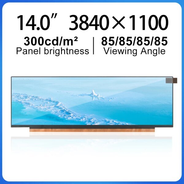 BOE 14 inch long screen 3840×1100 strip screen LCD Display 4K ADS Screen NV140XTM-N52 NV140XTM eDP 30 Pins