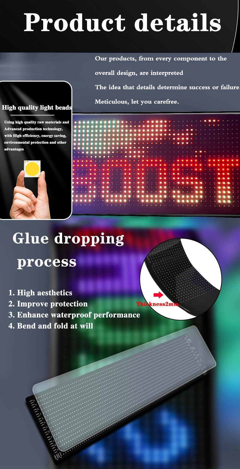 LED Matrix Pixel Panel USB 5V Flexible Addressable RGB Pattern Graffiti Scrolling Text Animation Display Car Shop Bluetooth APP