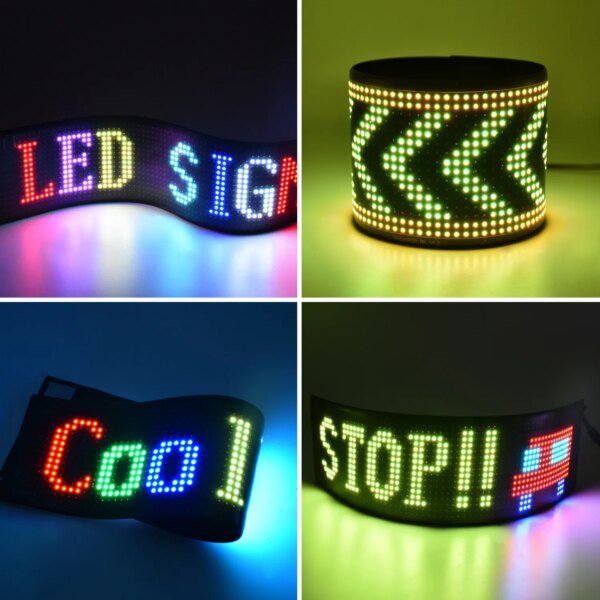 Waterproof LED Matrix Pixel Panel 5VUSB Flexible Addressable DIY Pattern Graffiti Scrolling Text Animation Display Car Bar Decor - Image 4