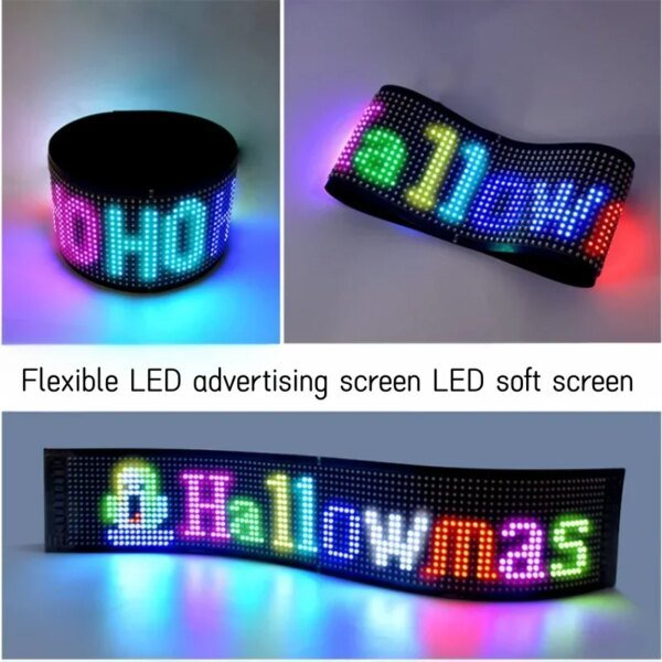 Bluetooth APP Waterproof USB 5V Flexible Addressable RGB Pattern Graffiti Scrolling Text Animation Matrix Pixel Display Car Shop - Image 4