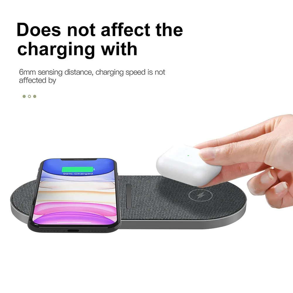 40W Wireless Charger for iPhone 15 14 13 12 11 Pro XS AirPods Pro Dual 20W 2 in 1 Fast Charging Dock Station For Samsung S23 S24