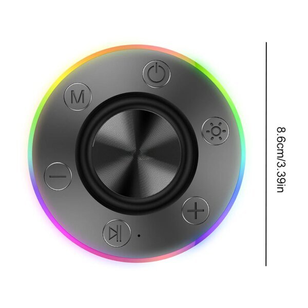 Waterproof Shower Speaker with Suction Cup/RGB Light Bluetooth-Compatible 5.2 Portable Speaker for Party/Outdoor/Bathroom/Travel - Image 6