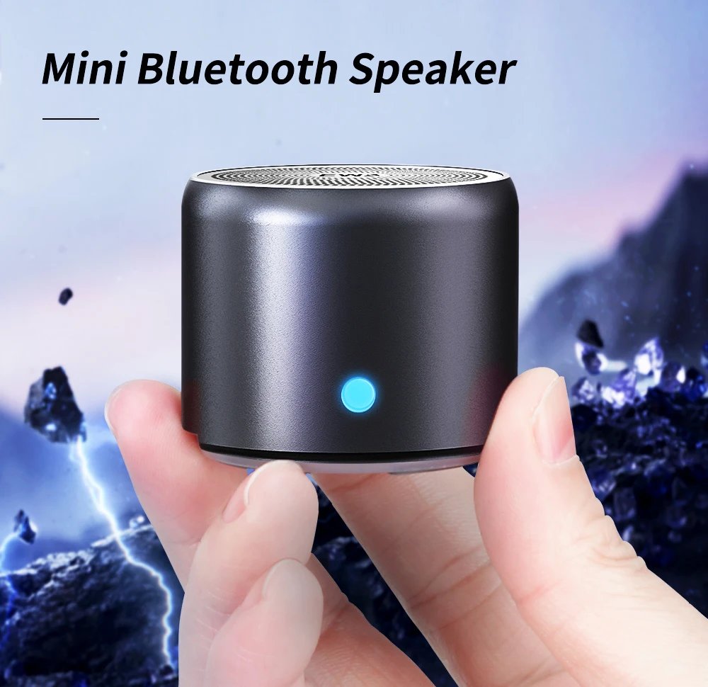 EWA A106 Pro Mini Bluetooth Speaker with Custom Bass Radiator, IPX7 Waterproof, Super Portable Speakers, Travel Case Packed