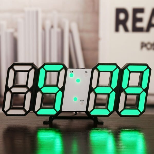 Three-dimensional Wall Clock, Silent Digital Alarm Clock, Three-dimensional Wall Clock For Living Room - Image 3