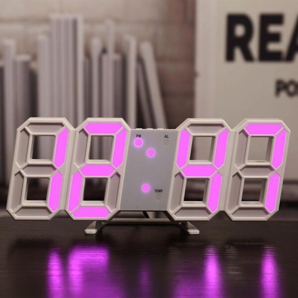 Three-dimensional Wall Clock, Silent Digital Alarm Clock, Three-dimensional Wall Clock For Living Room - Image 4