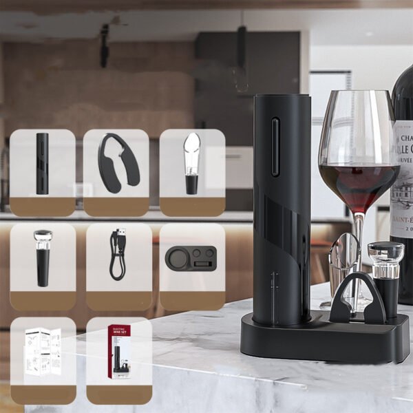 Electronic Bottle Opener Qier Plastic USB Rechargeable Wine Electric Electronic Bottle Opener - Image 4