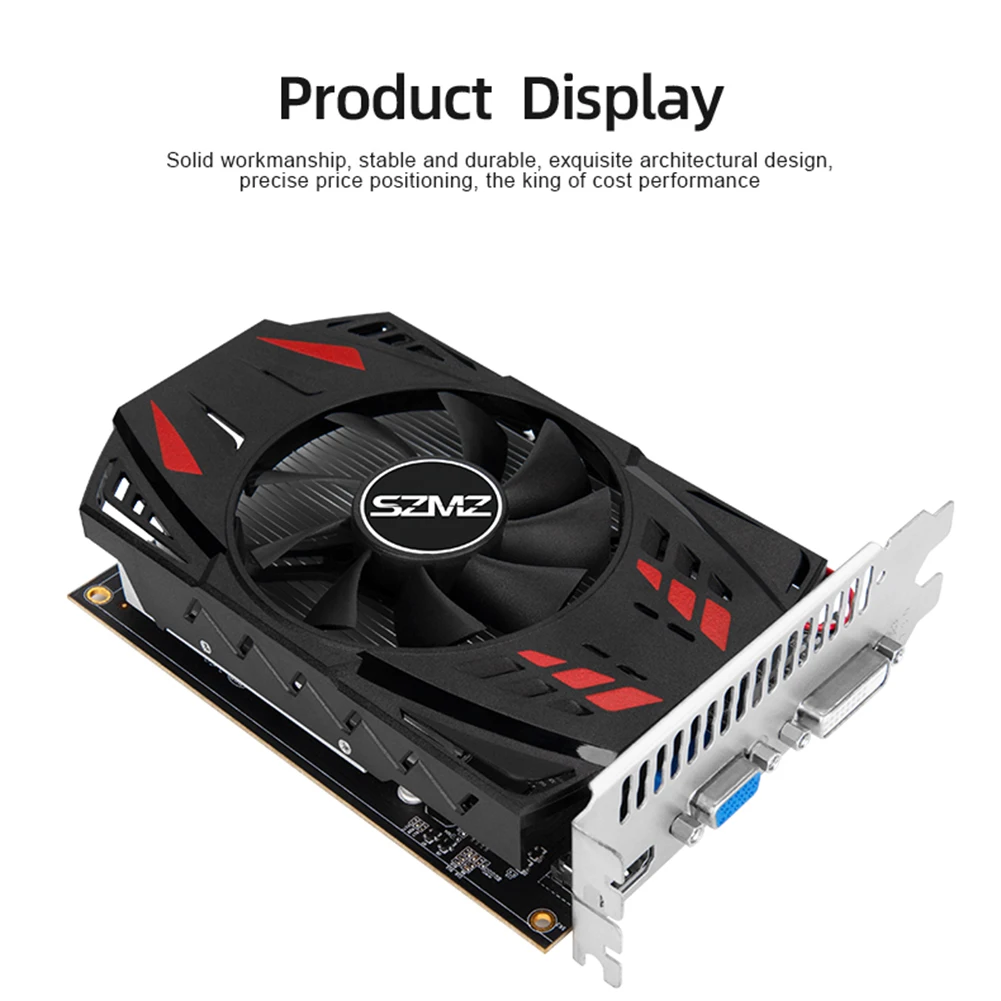 GT730 2GB Graphics Video Card 64bits HD Interface 902MHz DDR3 Display Gaming Video Card DDR3 Replacement for Office Computer