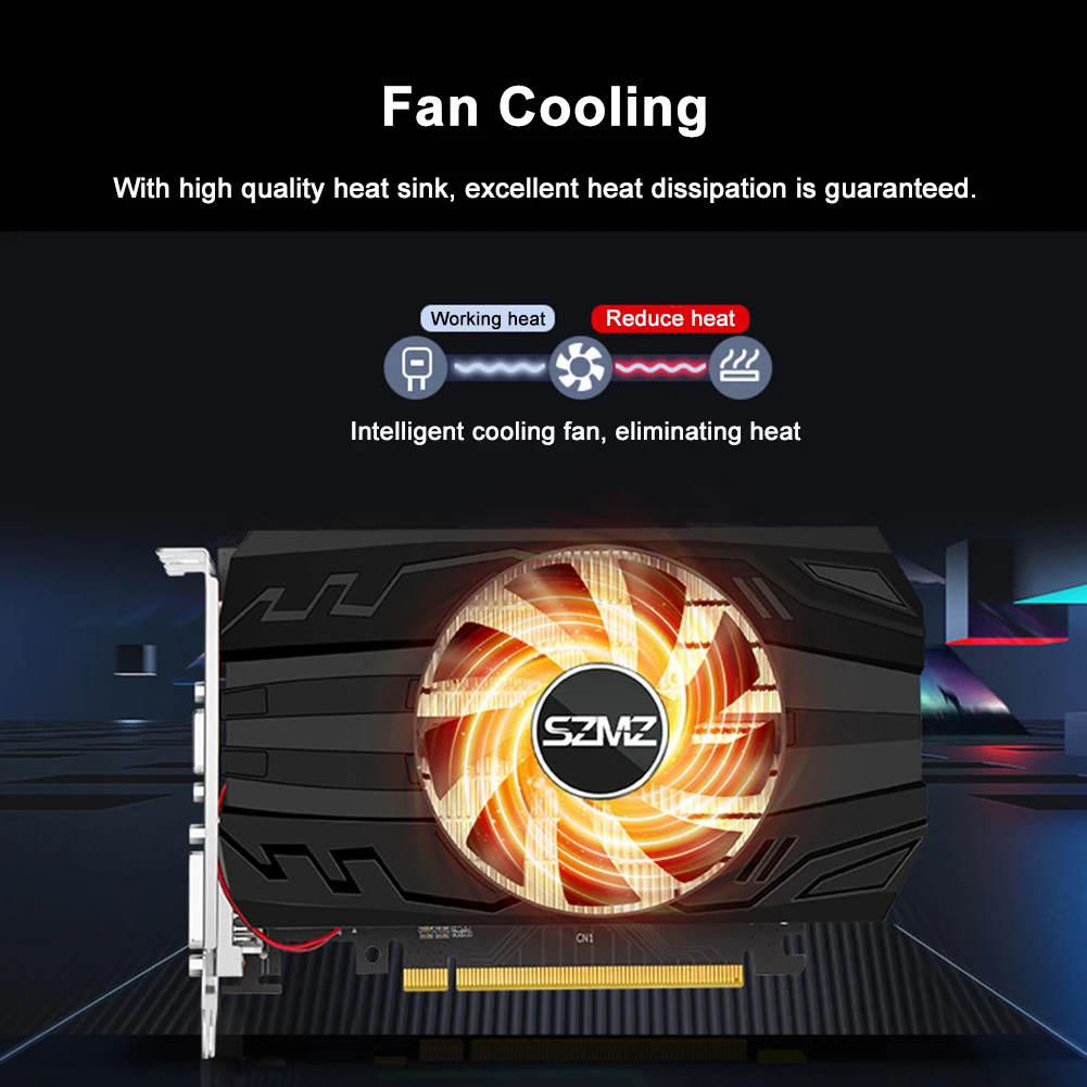 1/2/4/8GB Graphics Card DDR3/DDR5 Desktop Gaming Video Card HDMI-Compatible VGA DVI PCI-E 16X Low Profile Graphics Cards for PC