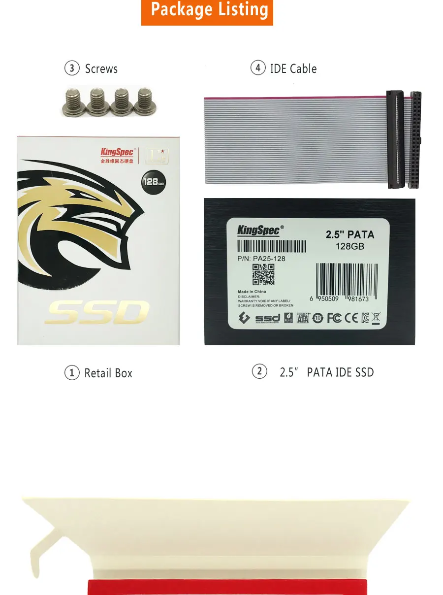 2.5 inch PATA 44pin IDE hd ssd 16GB 32GB 64GB 128GB 4C TLC Solid State Disk Flash Hard Drive IDE for Notebook Desktop